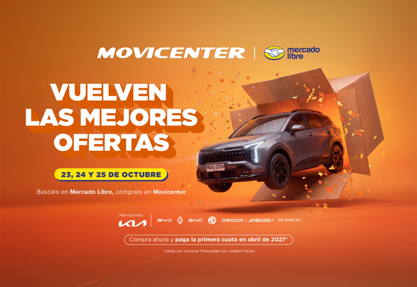 Movicenter y Mercado Libre: vuelven las mejores ofertas, 23, 24 y 25 de octubre