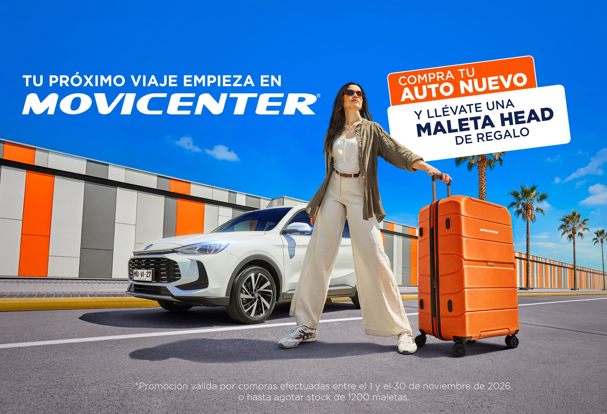 Compra tu auto nuevo en Movicenter y llévate una maleta HEAD de regalo